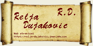 Relja Dujaković vizit kartica